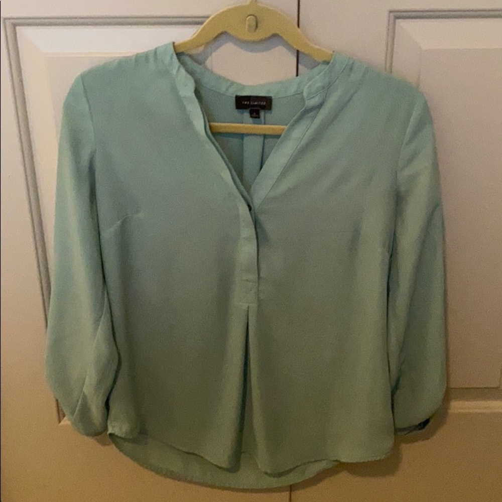 Limited light teal blouse